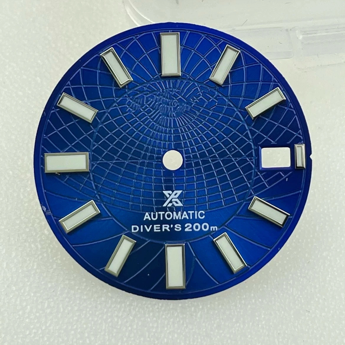 

28.5mm S-logo green luminous date dial, suitable for NH35/NH36 Japanese automatic movement S-mark watch parts.