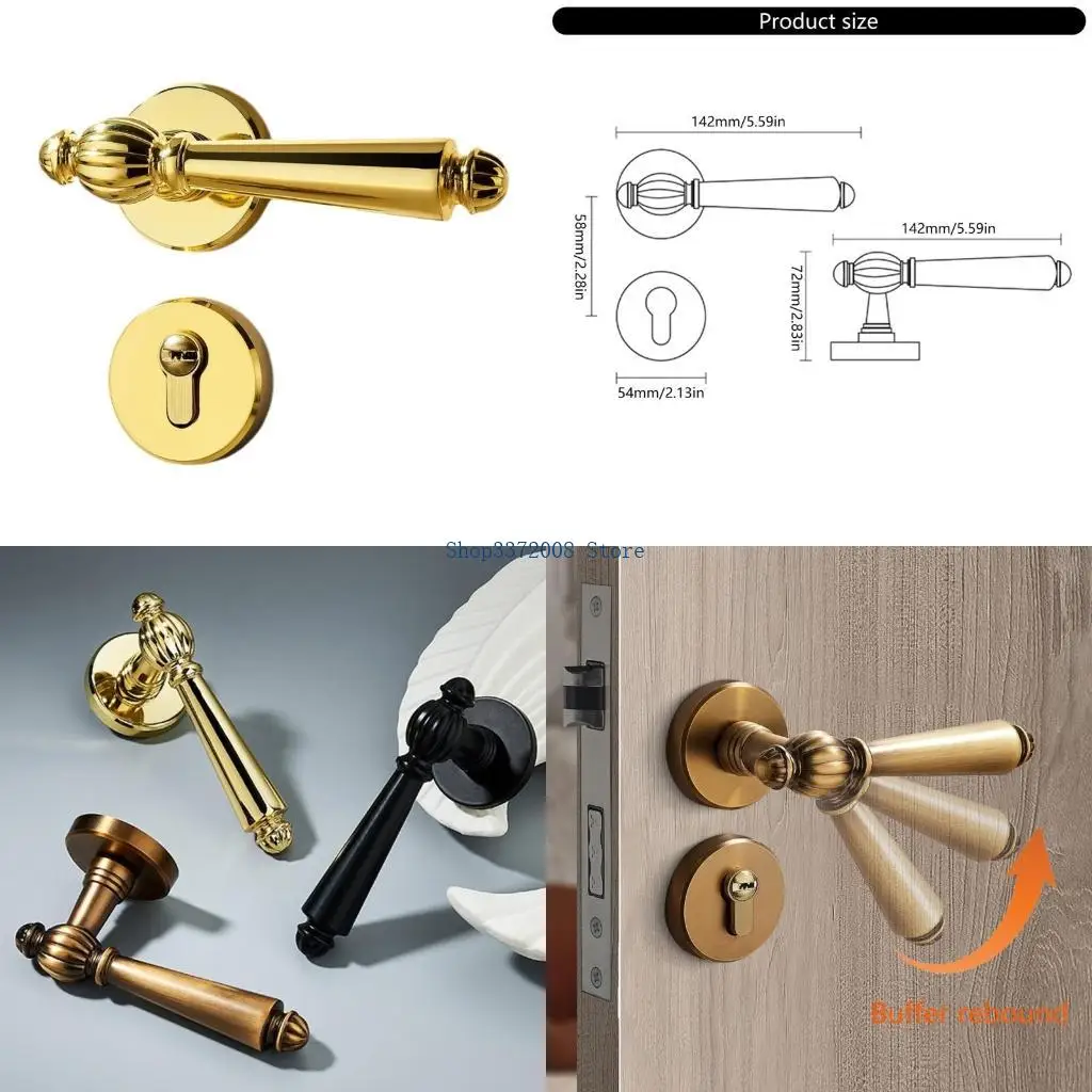 Upgrades Zinc Alloy Door Handle Lock Set Keyed Entry Door Lock Interior Door Lock set for enhances homes Security & Styles