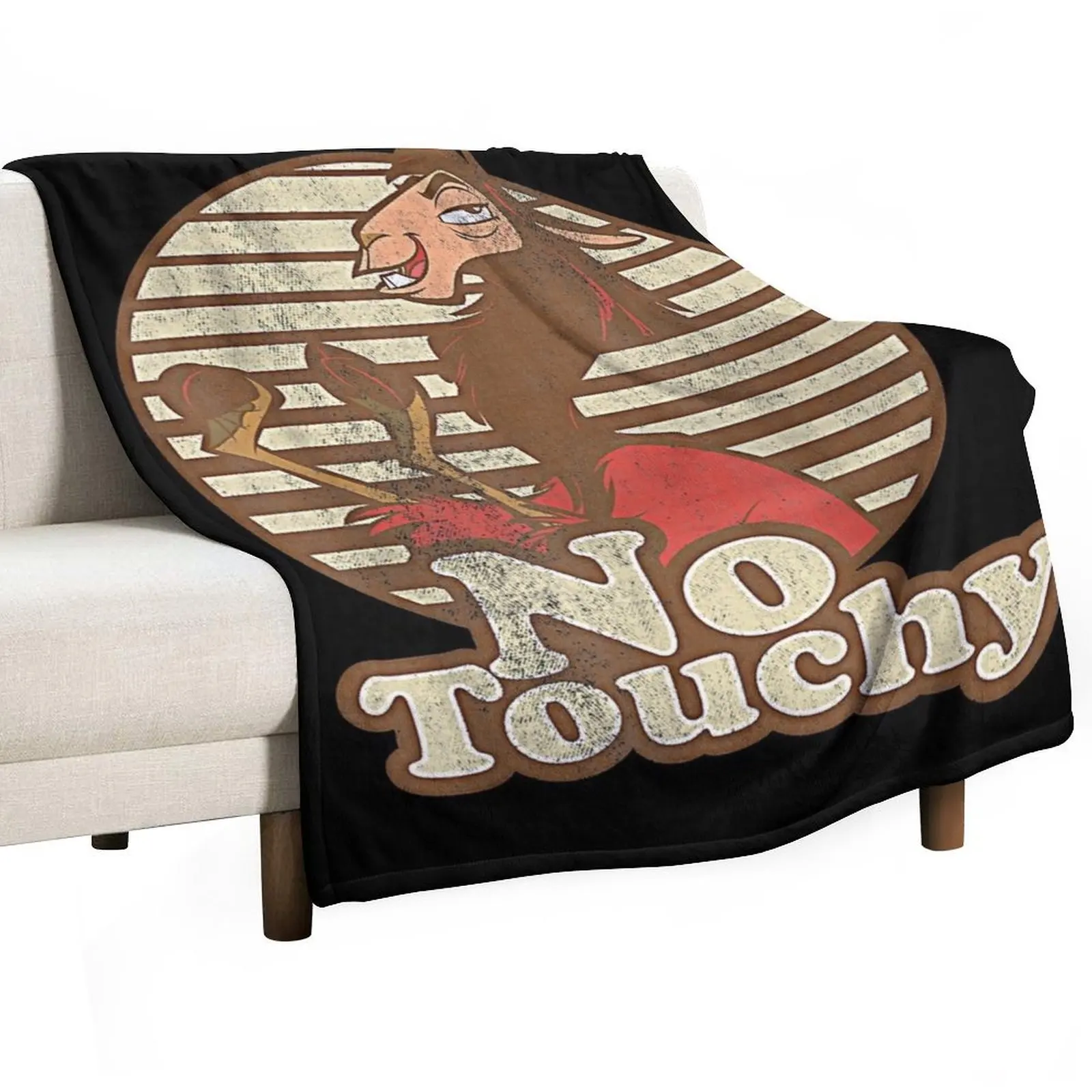 

Vintage Distreesed New Gr.Kuzco Llama No Touchy Throw Blanket Giant Sofa Personalized Gift warm winter Soft Big Blankets