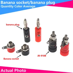 10/20 pz 4mm spina a Banana maschio e femmina 4mm Jack a Banana montaggio a pannello adattatore connettore terminale presa a Banana rosso nero