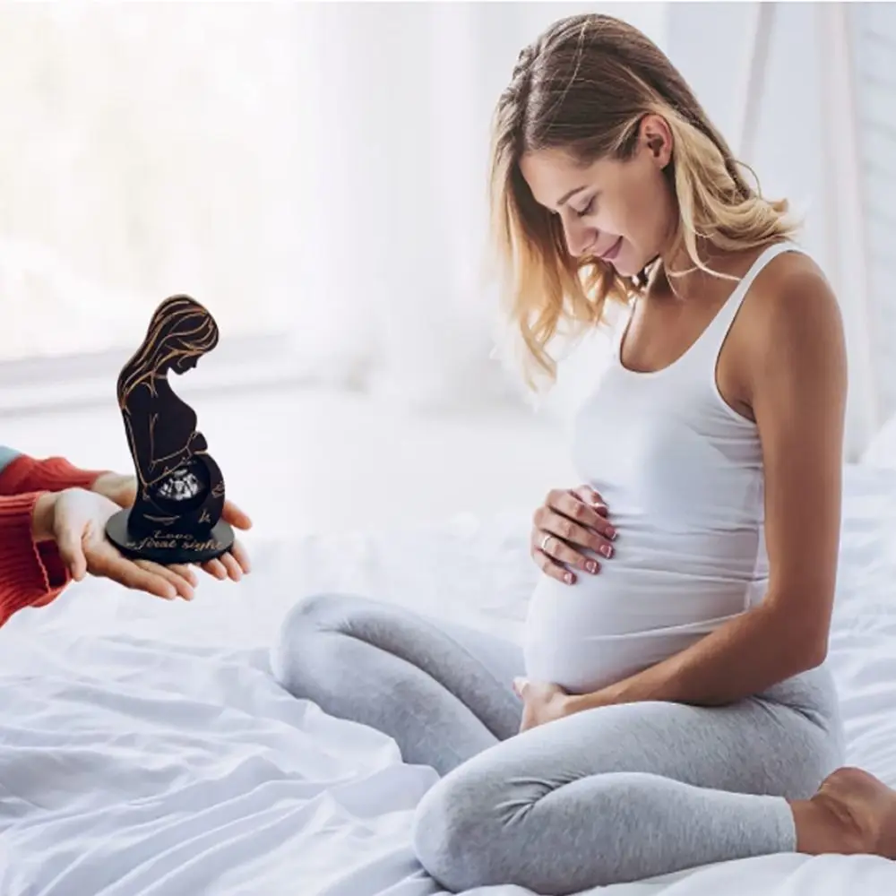 Pregnancy Gift Baby Ultrasound Photo Frame Wooden Home Decoration Sonogram Picture Frame Baby Announcement