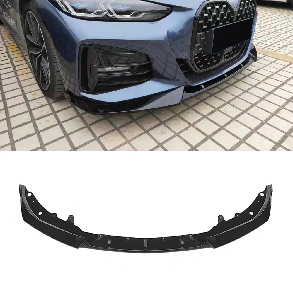 

For BMW 4 Series G22 G23 2021 22 23 24 2 Doors Front Bumper Spoiler Lip Lower Body Kit Diffuser Splitter Tuning Car Accessories