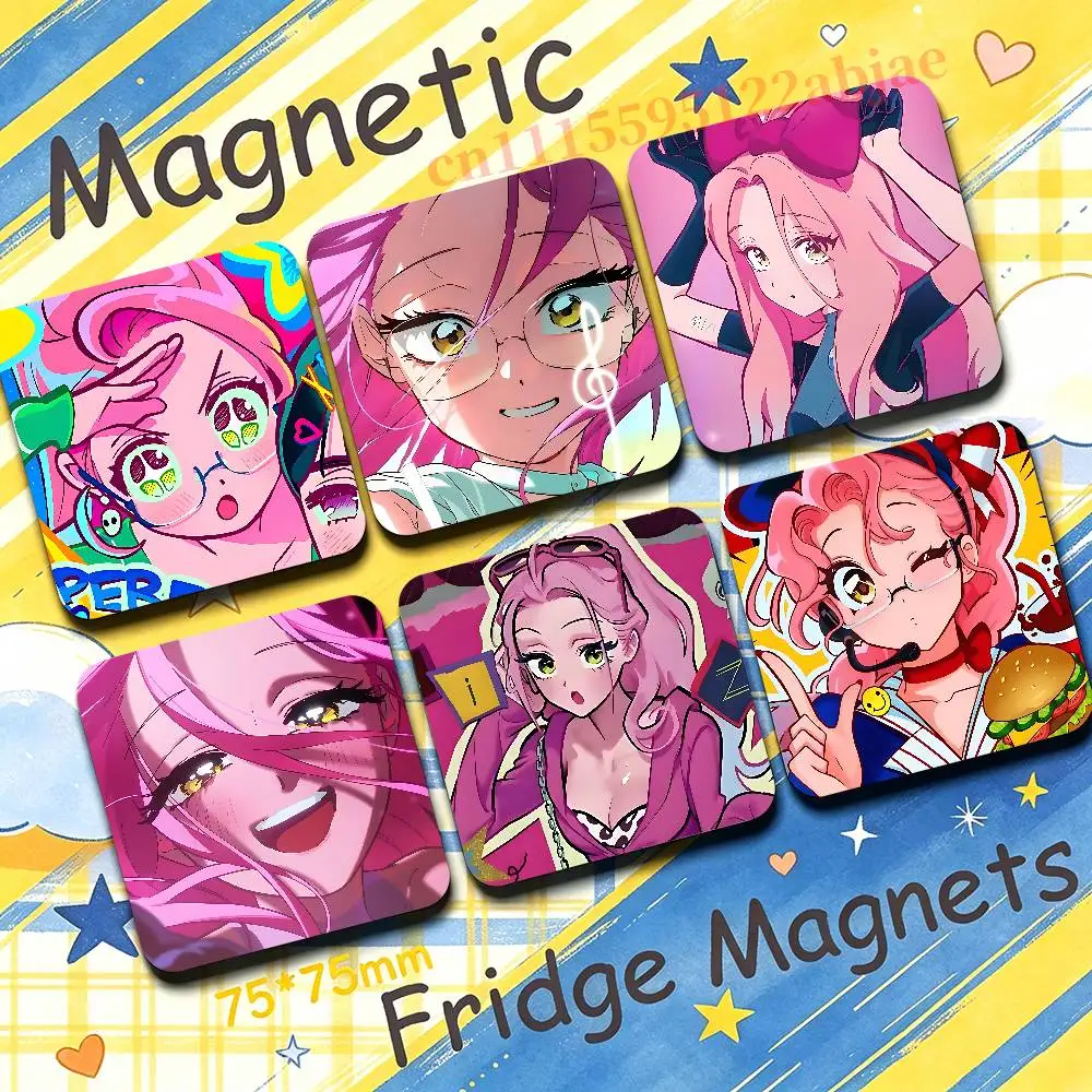 Mizi A-Alien Stage 75mm Square Fridge Magnet Cute Refrigerator Magnet Office Cabinet & Home Kitchen Decoration Gift