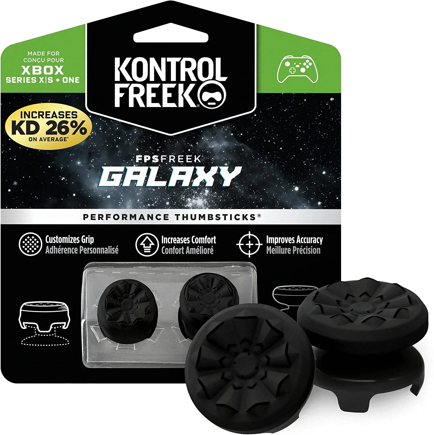 Freek Galaxy Performance Thumb Grip Caps Silicone Analog Stick Caps Cover for Xbox Series S/X Controller