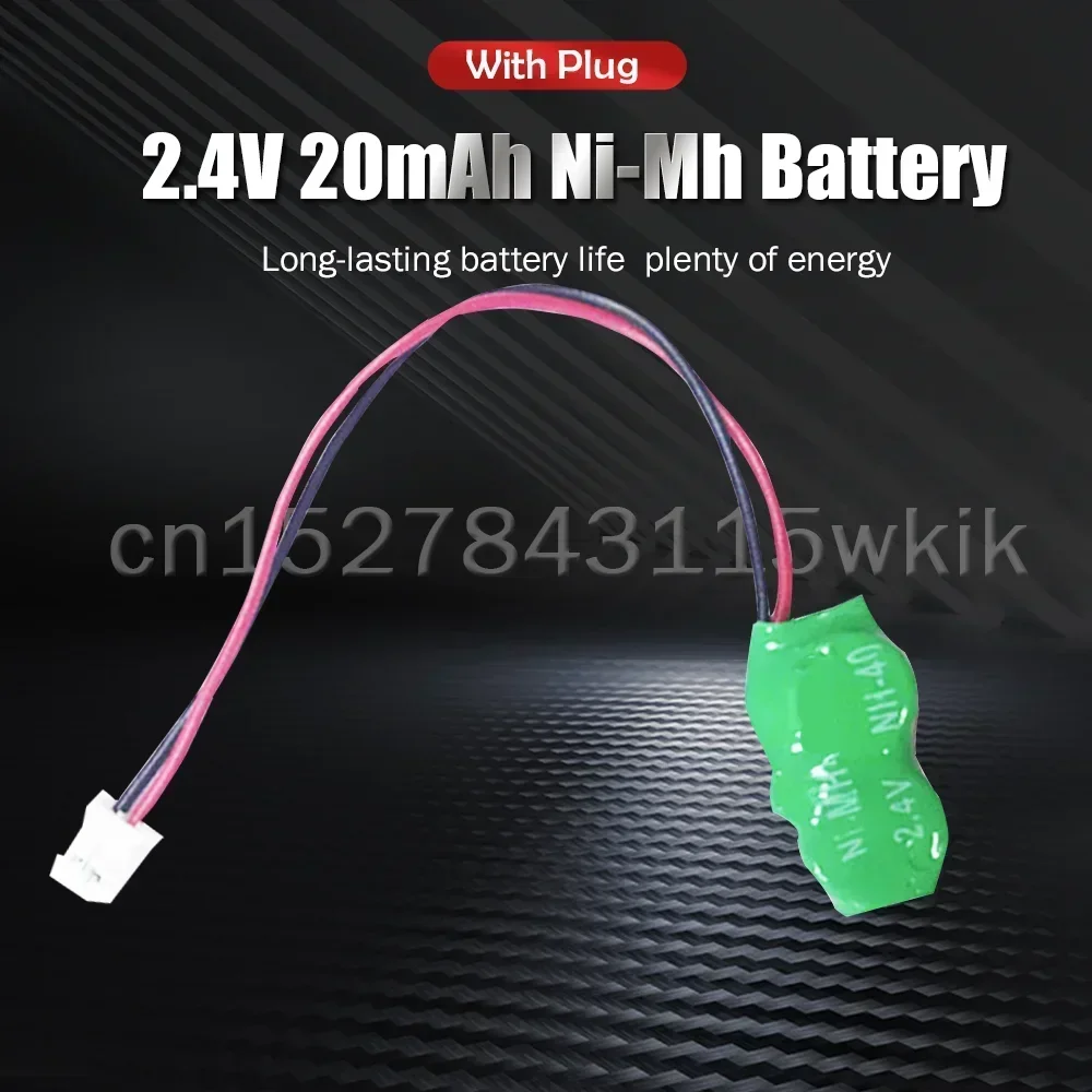 2.4V 20mAh Ni-MH NIMH Rechargeable Battery With line BIOS CMOS For Memory Power Laptop Computer Button Cell 2/V15H 2/V30H 2/V20H