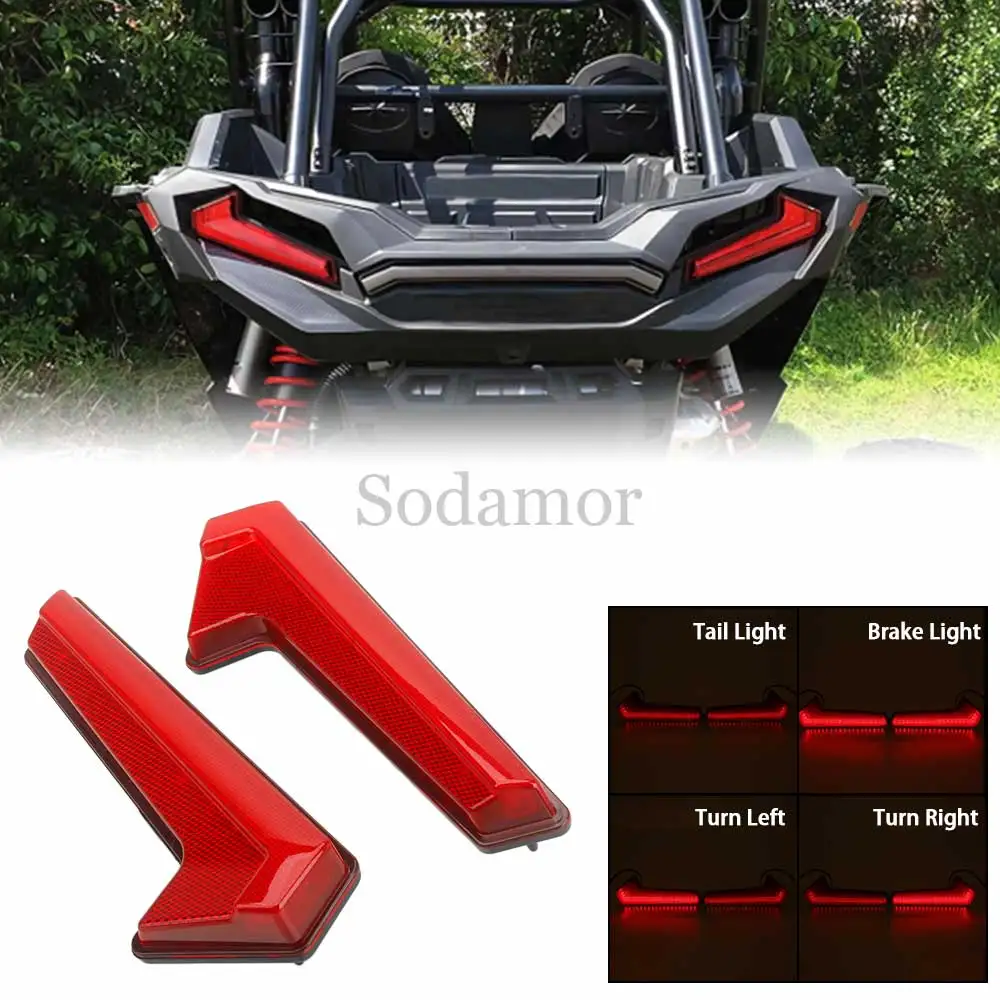 

1Pair Led Rear Tail Light ATV UTV Brake & Turn Signal Lamps for Polaris RZR XP 4 1000 Turbo Sportsman 570 850 2017-2025