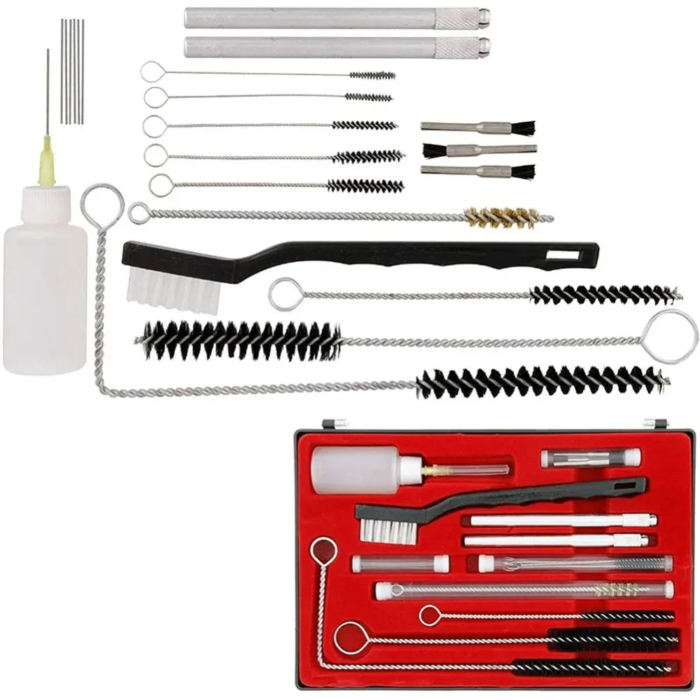 

17/23Pcs Airbrush Spray Nozzle Cleaning Brush Set Storage Case Durable Pneumatic Paint Sprayer Clean Kit Airbrush Repair