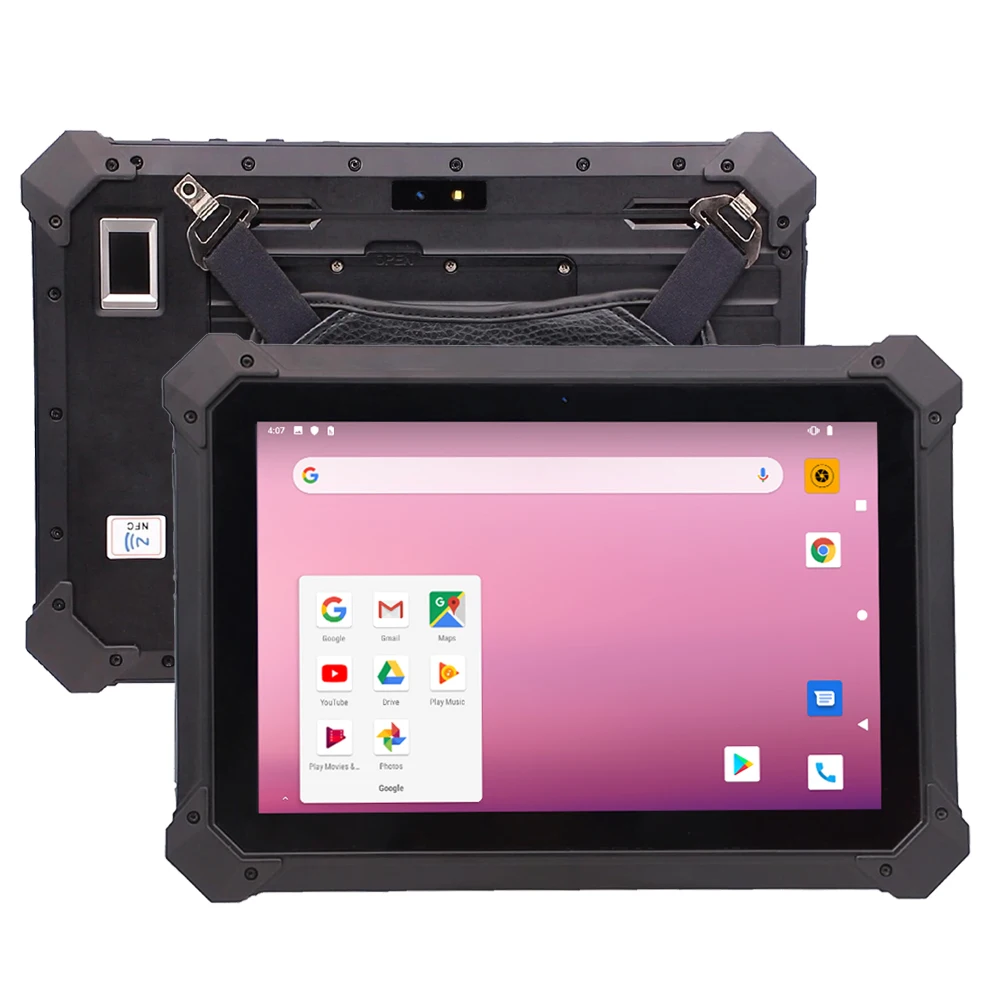 

10 Inch IP67 Anti Drop Outdoor Android Rugged Tablet Industrial Tablet PC UHF RFID Biometric Fingerprint QR Scanner Tablet PC