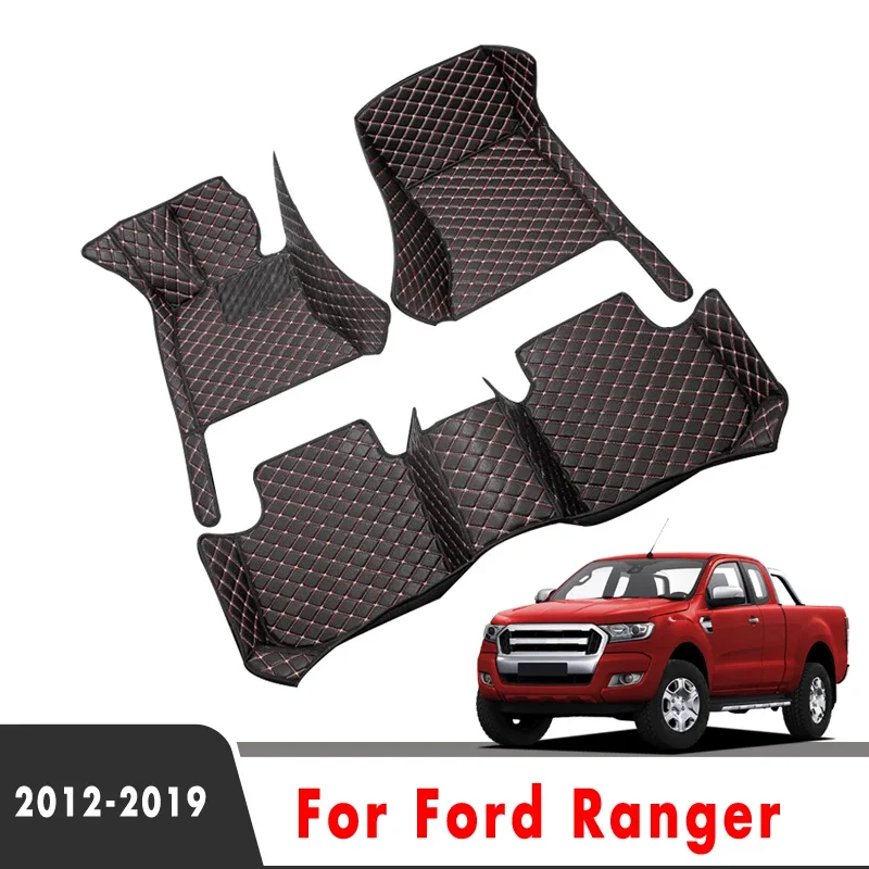 

For Ford Ranger 2023 2022 2021 2020 2019 2018 2017 2016 2015 2014 2013 2012 Car Floor Mats Auto Interior Waterproof Carpets