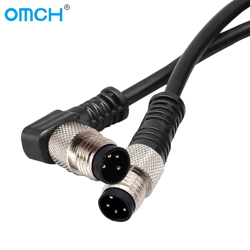 OMCH M8 4 Pins PVC Aviation Inserts cable Sensor Cable Connector Type A 2m Screw Plug Connect Cloweit