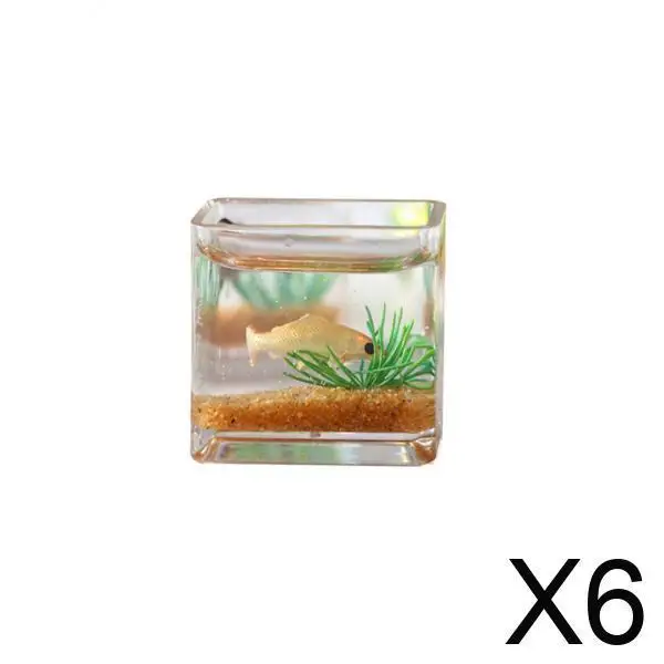 

1 12 Scale Dollhouse Miniatures Glass Aquarium Tank Decor for Kids Hand Eye Coordination Training