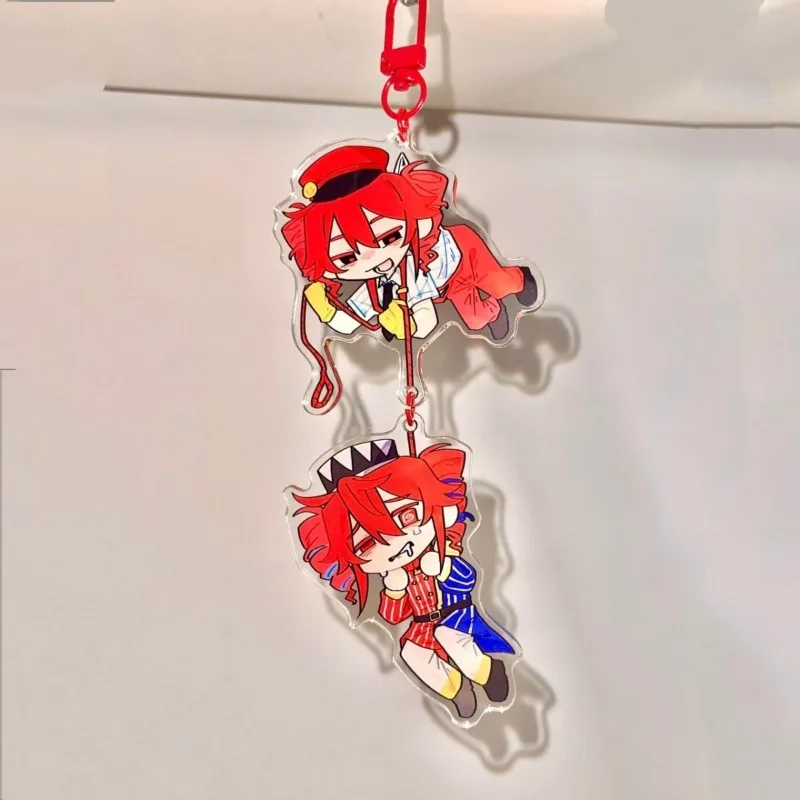 

Kasane Teto Anime Keychain Acrylic Kawaii Key Chain Bags Keyring Car Pendant Kids Friends Gift for Fans Collection Ornament Cos