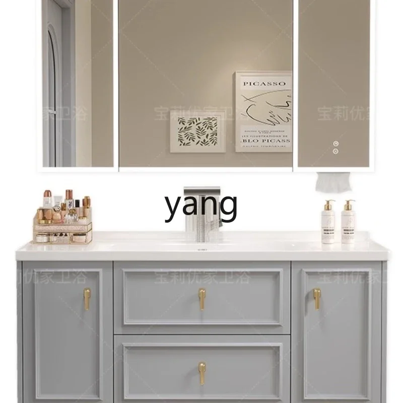 LH ceramic integrated basin bathroom bathroom cabinet washbasin cabinet combination