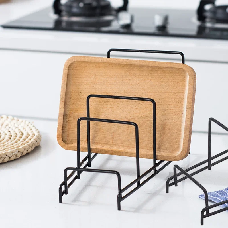 

Iron Art Rack Shelf Multi Layer Space Saving Organizer Cutting Board Pot Lid Plates Stand Holder Storage For Kitchen Home Decor