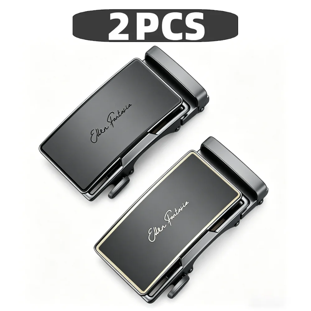Men Formal Dress Belt Buckle 3.5cm Alloy Replacement Ratchet Belt Buckle Auto Buckle Accessory For 3.2-3.5cm Belt
