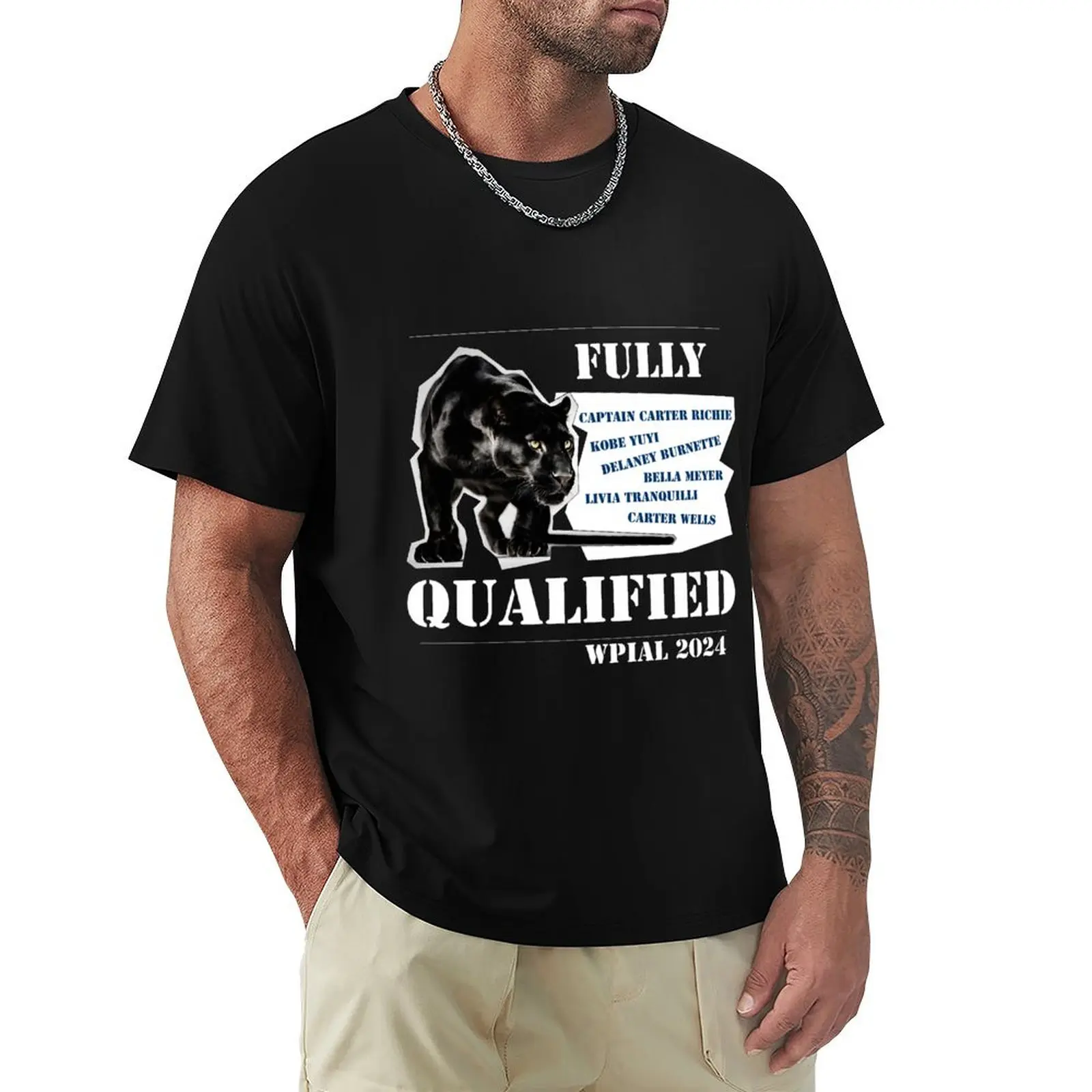 USC Fully Qualified 2024 T-Shirt Simple Solid Color Crew Neck Tee
