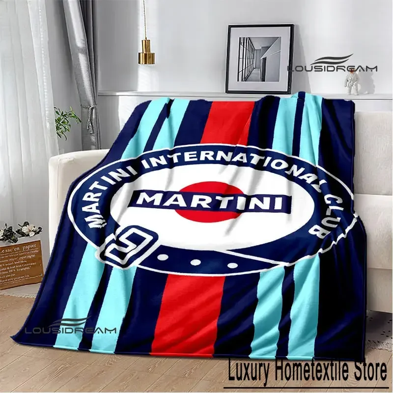 martini logo printing blanket warm beautiful blanket flannel soft and comfortable home travel blanket birthday gift