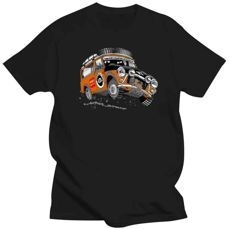 Fashion Custom Made T Shirts Austin Mini Classic Car Man O-Neck Tees