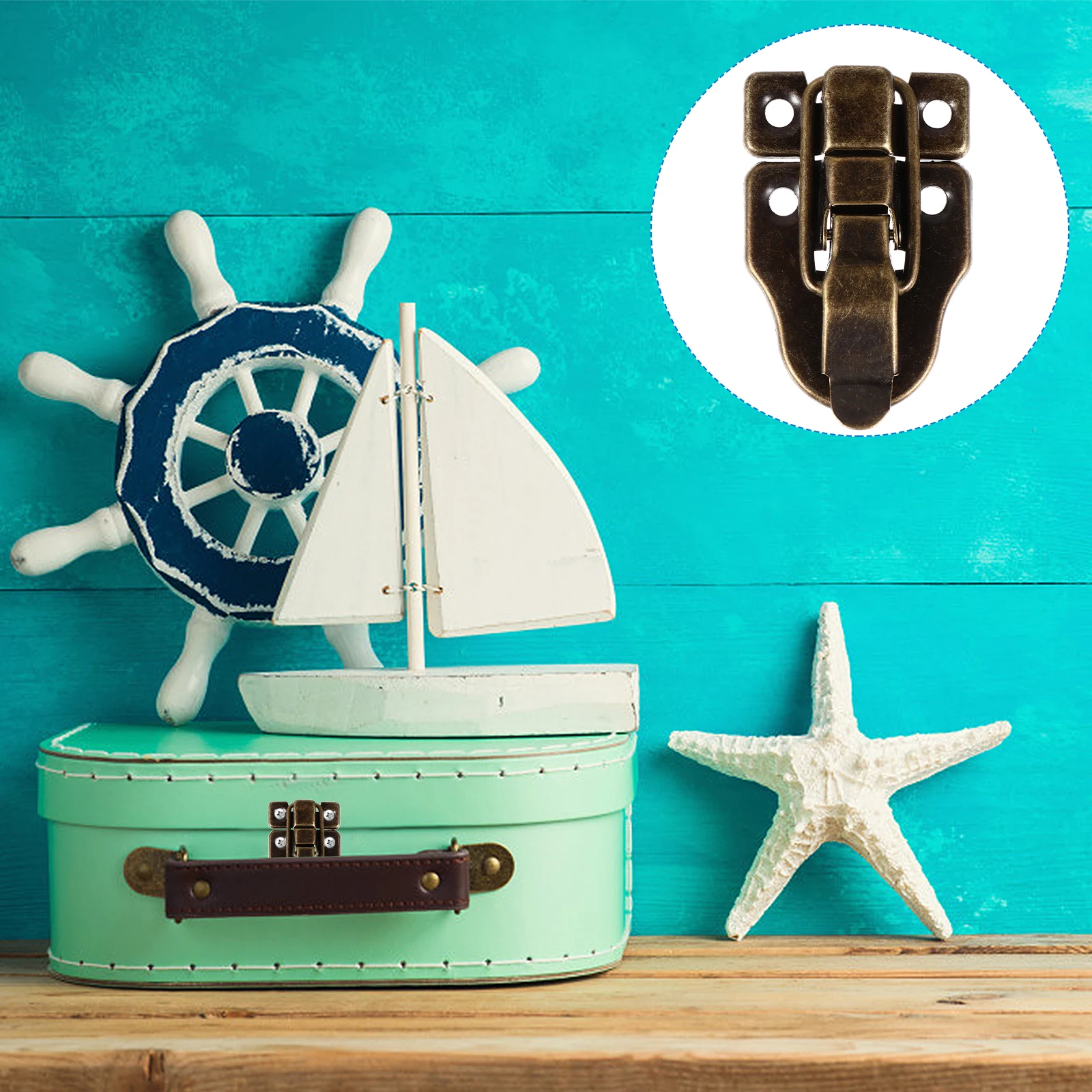 

6Pcs Retro Iron Lock Buckles for Wooden Box Gift Toolbox Toolbox Buckle Latch Hardware Set Jewelry Box Latches