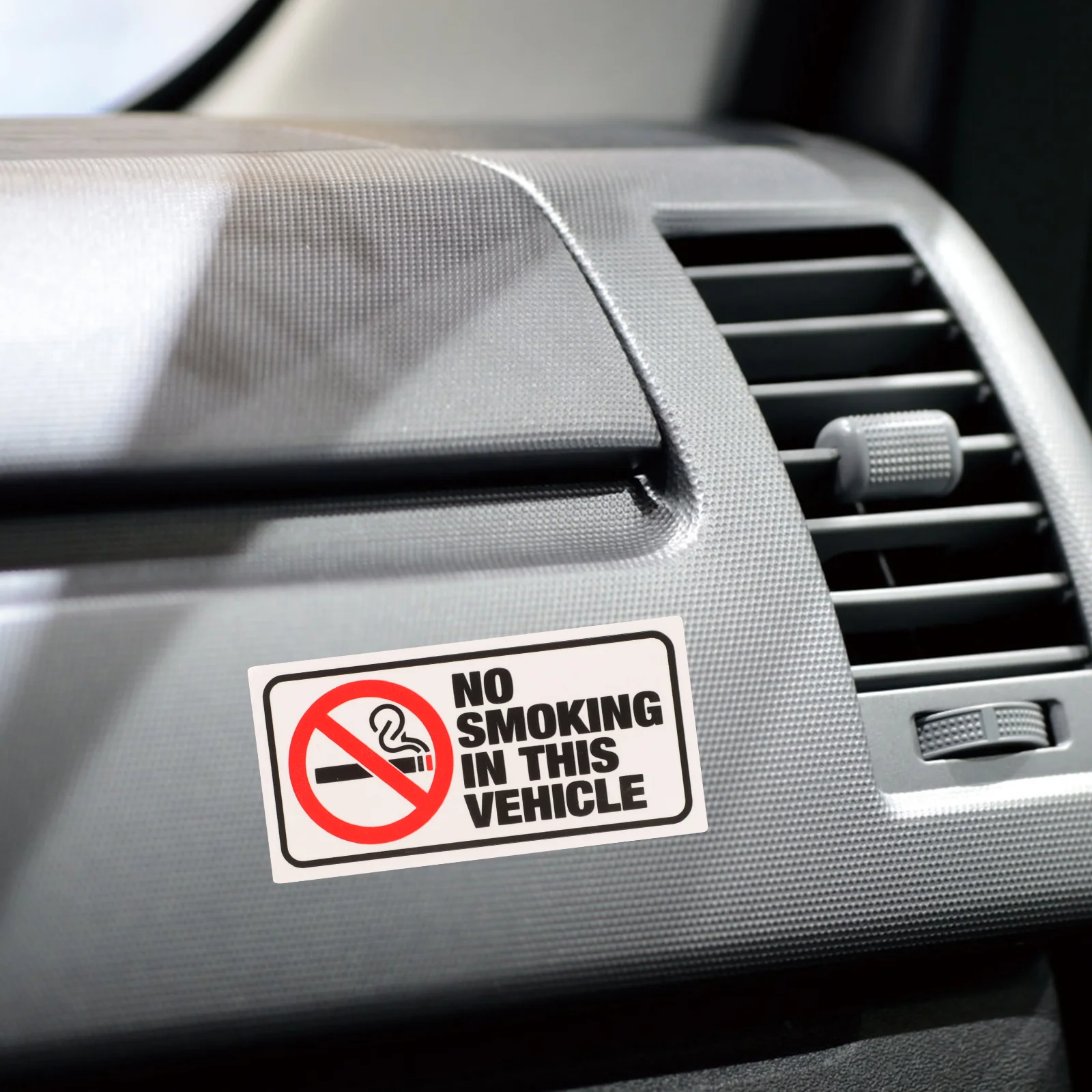 6 Pcs No Smoking Sticker segnale di avvertimento per il veicolo questa etichetta decalcomania all'interno delle etichette dell'auto adesivi con piastra in rame