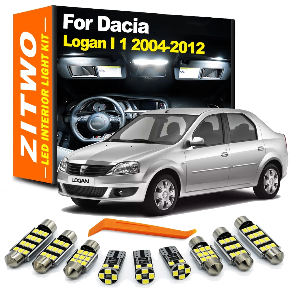 

12 шт., встроенная лампа для номерного знака для Dacia Logan I 1 MK1 2004 2005 2006 2007 2008 2009 2010 2011