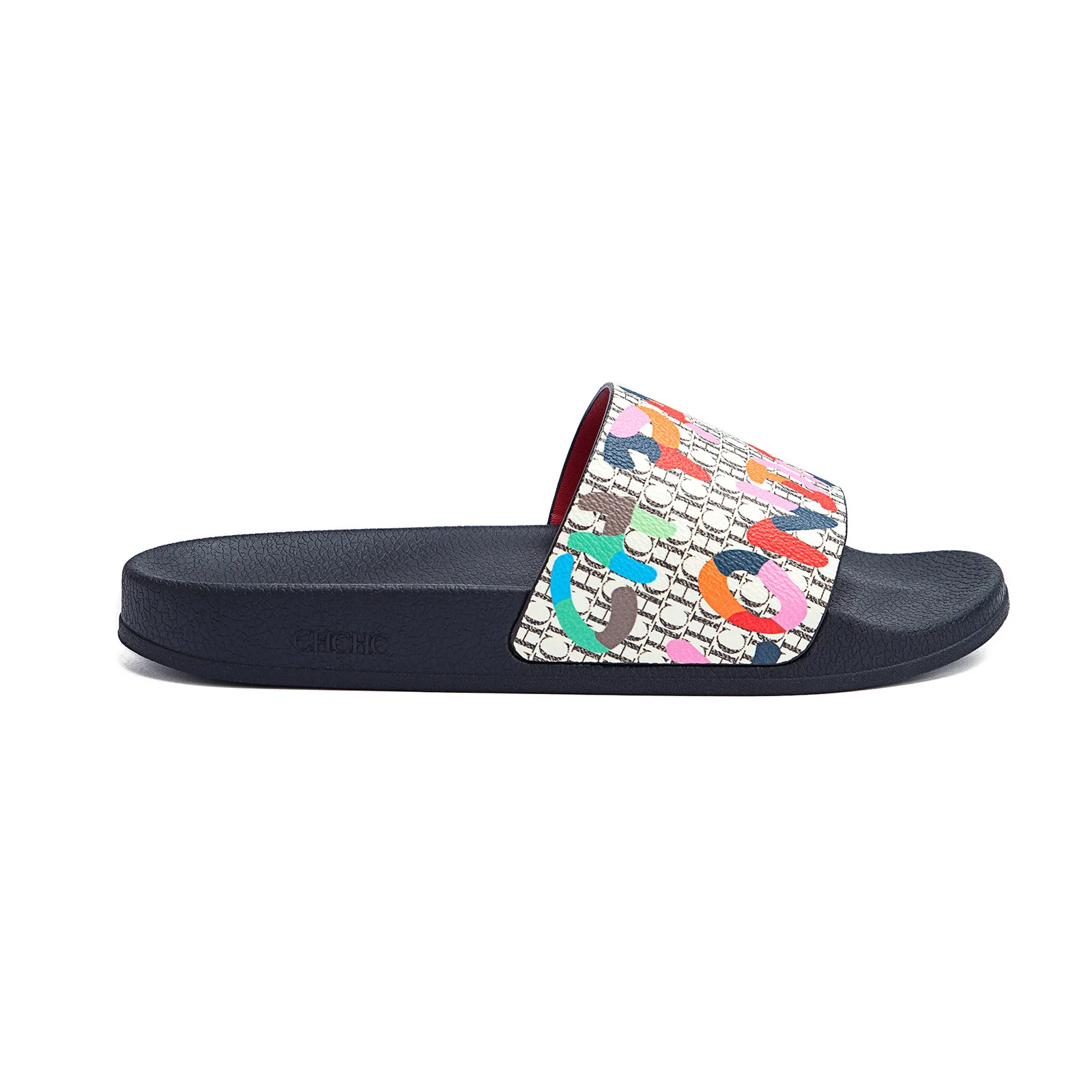 CHHC Female Flip Flops Letter Printing Multi Scene Silicone Beach Slippers Waterproof Summer Outdoor Sandals