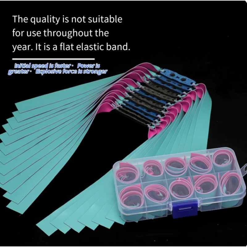 2515 Tapered Flat Slingshot Rubber Bands High Rebound Strong Power Latex Replacement Bands Suitable for Outdoor Target Shooting