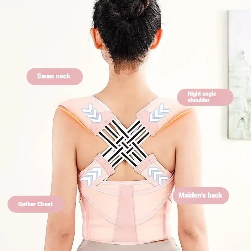 مصحح الوضعية قابل للتعديل الظهر العمود الفقري حزام داعم مشد اليوغا الصالة الرياضية حزام تصحيح الظهر للجنسين حزام تصحيح دعامة الكتف #3