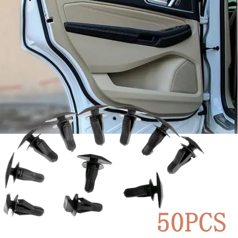 

50Pcs Auto Door Window Rivets Fixed Plastic Buckle Universal Car Sealing Strip Clips Fasteners Clips Car Interior Accessories