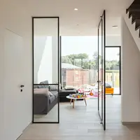 Elegant Design Villa Interior Pivot Door Heat Insulation and Corrosion Resistant Revolving Doors Large Sized Glass Doors