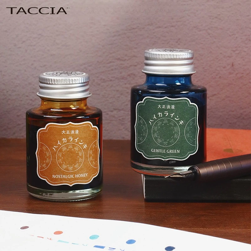 

TACCIA Japan Taisho Roman Series 40/10 мл чернила для перьевой ручки без углерода, цветная бутылка с чернилами, канцелярские принадлежности, школьные принадлежности