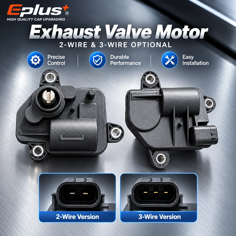 Universelles elektrisches Auspuffventil mit Schneckengetriebe, Reduktionsmotor, Auspuffventil-Aktuator für Autos, 2- und 3-Draht-Option, 12 V – Detail 6