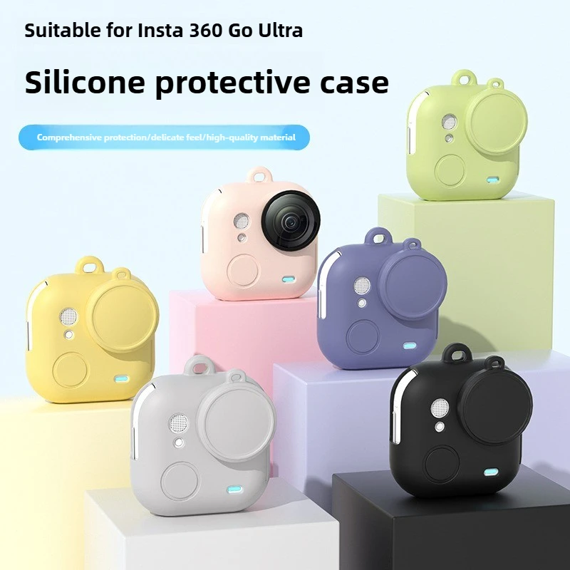 

Body Silicone Case For Insta 360 Go Ultra Lens Cover Accessories Protective Cover Thumb Camera Anti-drop Case