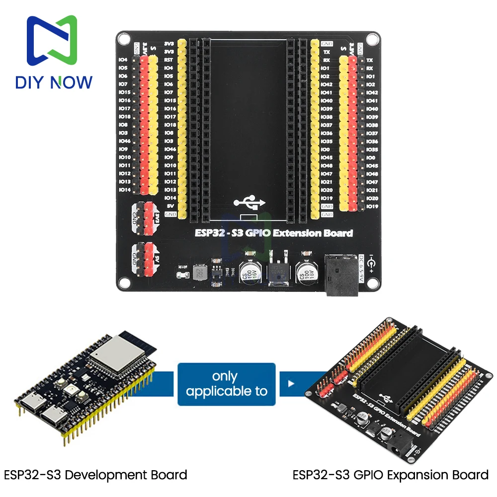 Compatible with Esp32-S3 or development board with the same pin ESP32-S3 GPIO IoT expansion board DC5.5*2.1 interface