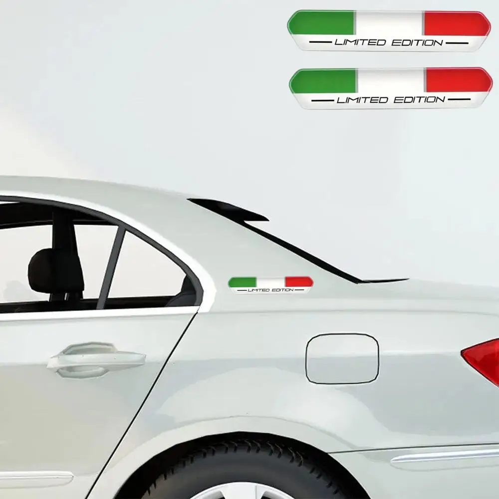 Limitowana Edycja Naklejka na Samochód Motocyklowy Odporna Naklejka 3D i Kalkomania na Kaski z Włoskim Trójkątem.