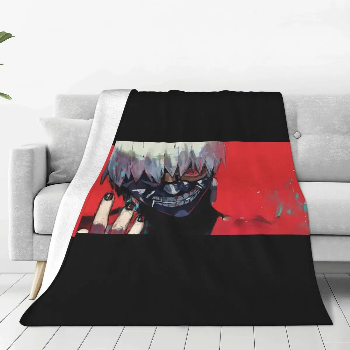 Anime Tokyo Ghoul (23) Blanket Soft Warm Flannel Throw Blanket Cover for Bed Living room Picnic Travel Home Couch