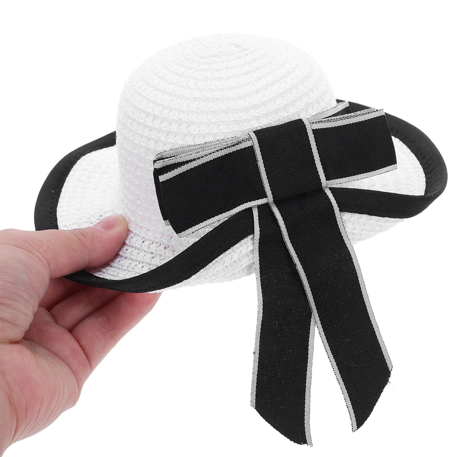 

Mini Straw Hat Crafts Miniature Hats Figurines Tiny Small for Crafting Cowboy Puppet Making Accessories Decor