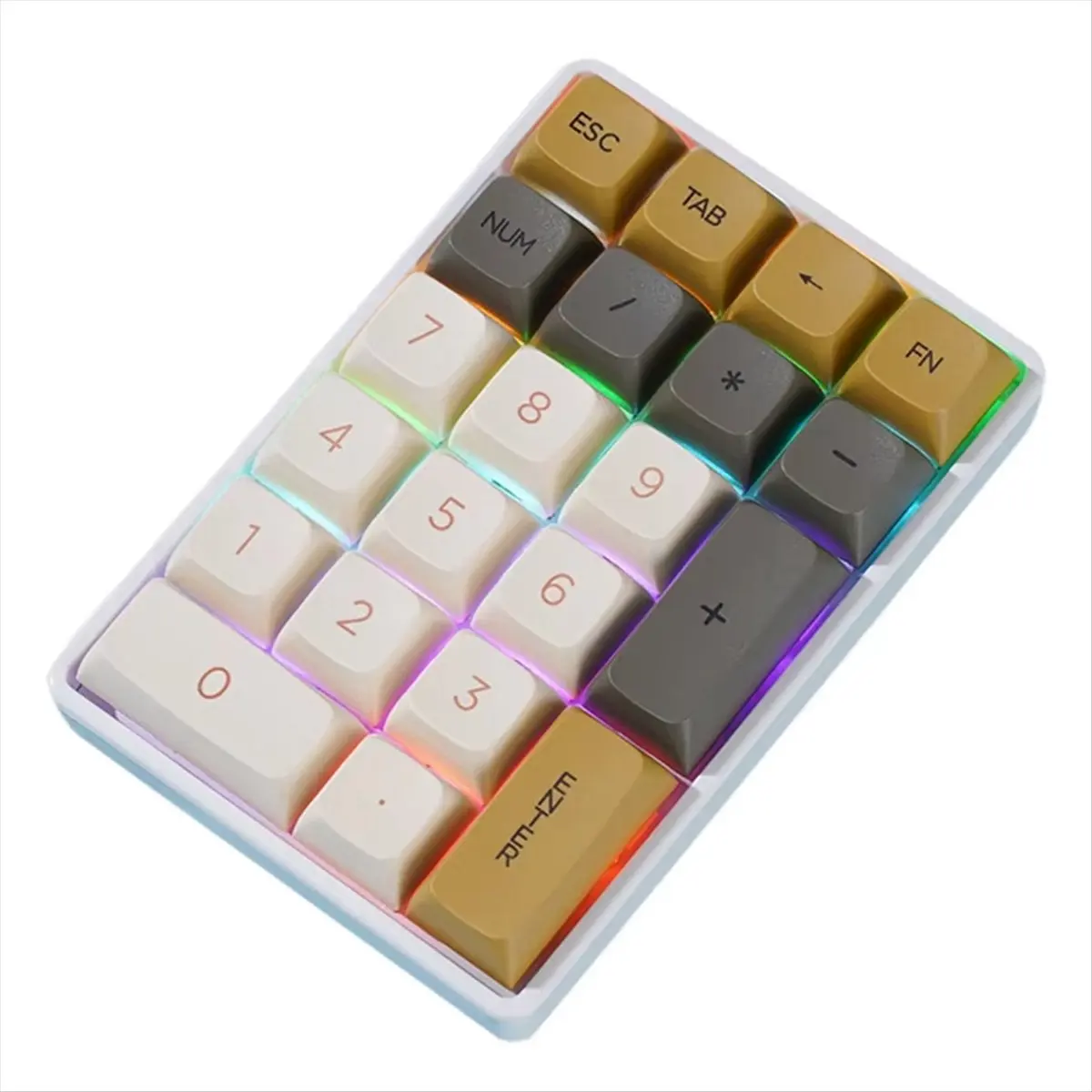 N86R 21Keys Mini Keyboard 2.4G Wireless Number Pad Mechanical Numeric Keypad for Accounting Numpad Gaming ProgrammingKeypad A