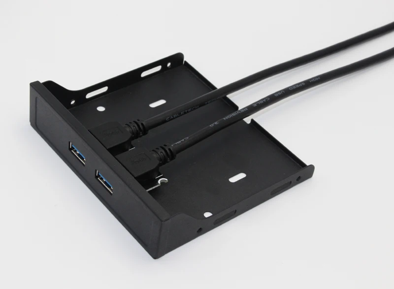 19Pin 2 Port USB 3.0 Hub USB3.0 Front Panel Cable Adapter Plastic Bracket for PC Desktop 3.5 Inch Floppy Disk Drive Bay