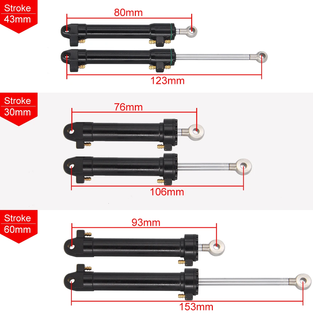 Huina K966 Hydraulic Cylinder for 1/16 RC Hydraulic Wheel Loader Bucket/ Push Arm/ Steering Drive Parts