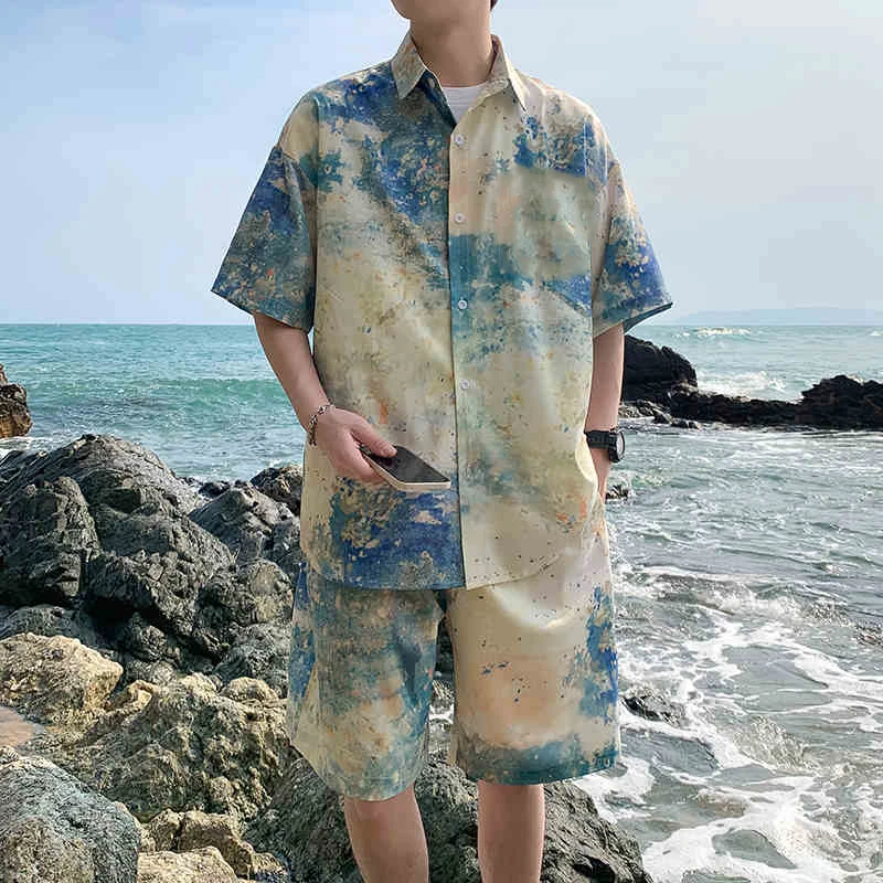 2025 Summer 3D Print Shirt For Men Tropical Batik Pattern Short Sleeve Hawaiian Shirts Casual Fashion Resort Beach Tops Blouse