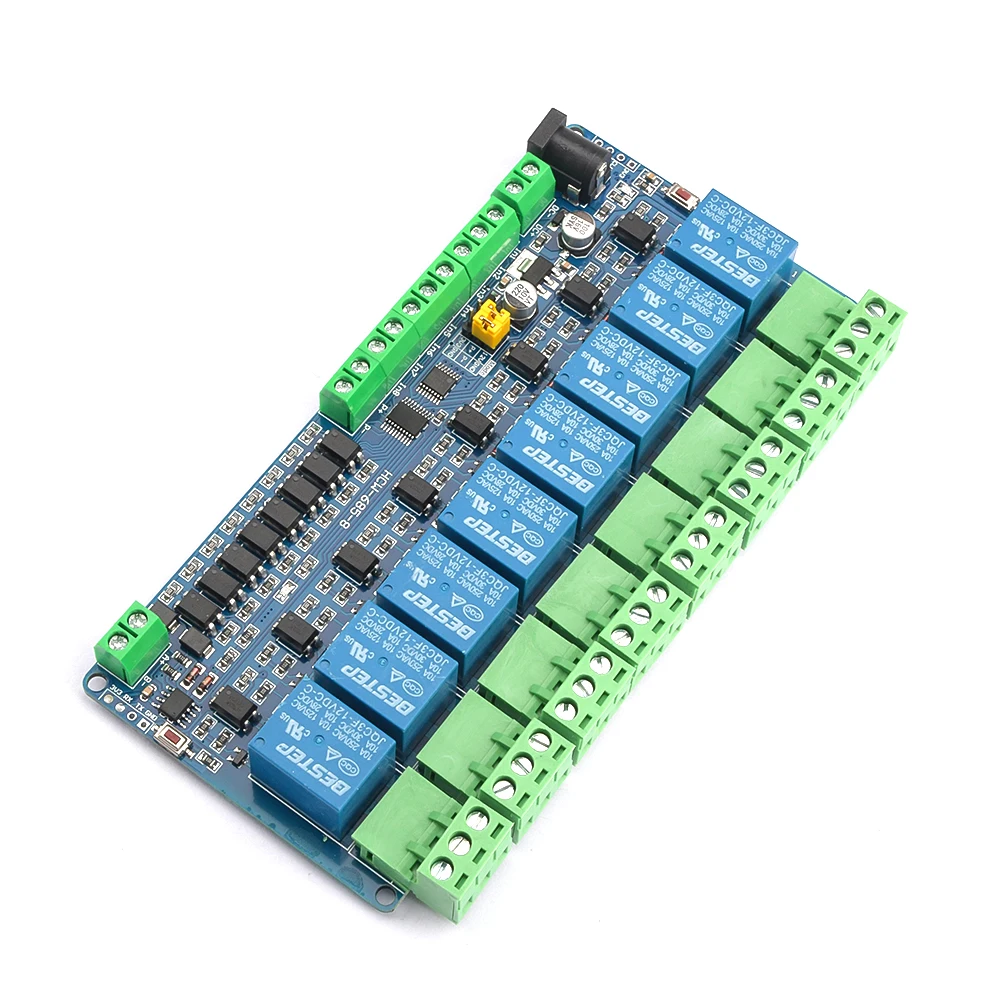 Modbus rtu 8 Channel Relay Module 485 TTL Communication 8-channel Input Relay Module Relay Output Board Module