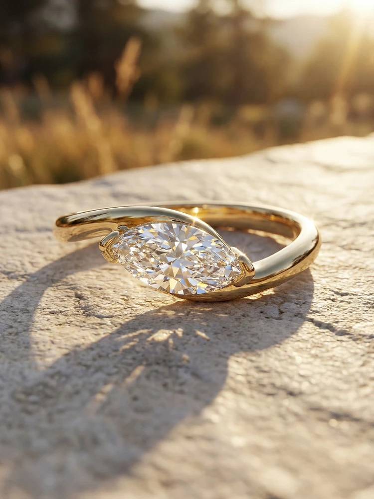 

925 Sterling Silver Minimalism Marquise Zircon Ring For Women Anniversary Daily Party Fashion High Quality Fine Jewelry