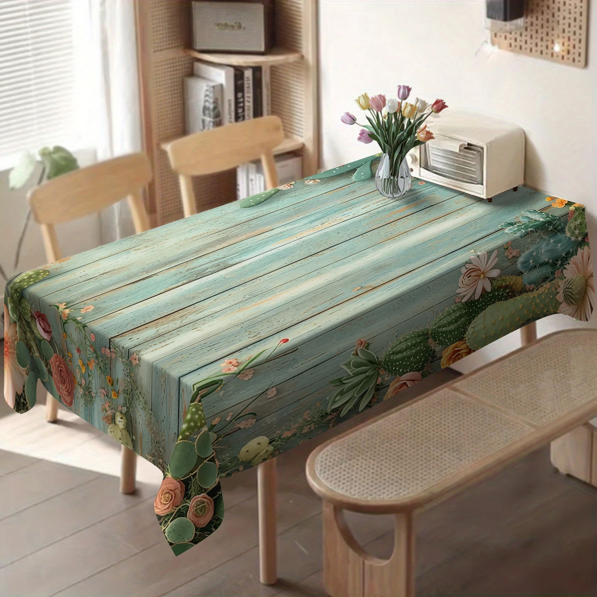 Vintage Dartboard Pattern Polyester Tablecloth - Creative Decorative Table Cover, Stylish Linen for Home Dining & Game Room Use