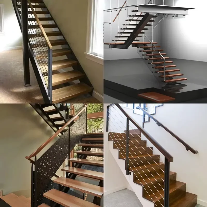 for  Modern Residential Floating Straight Staircase Box High Quality Interior Design