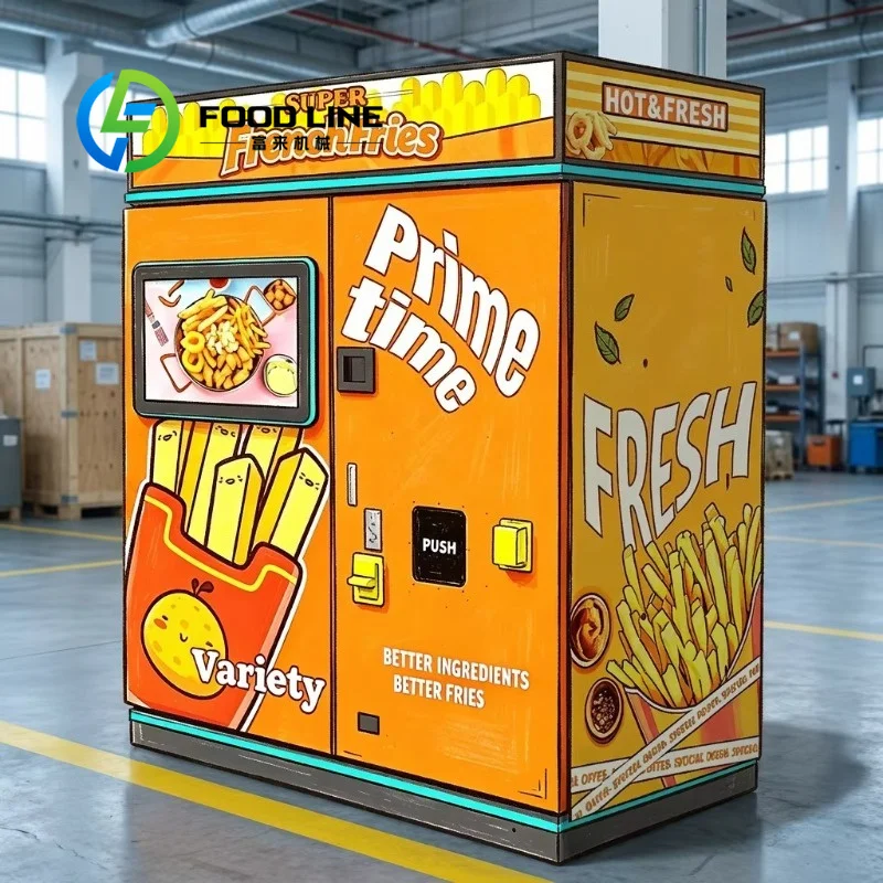 Automatic French Fries Making Vending Machine, Over‑Heat Shut‑off Protection Safe‑Working Automatic French Fries Production