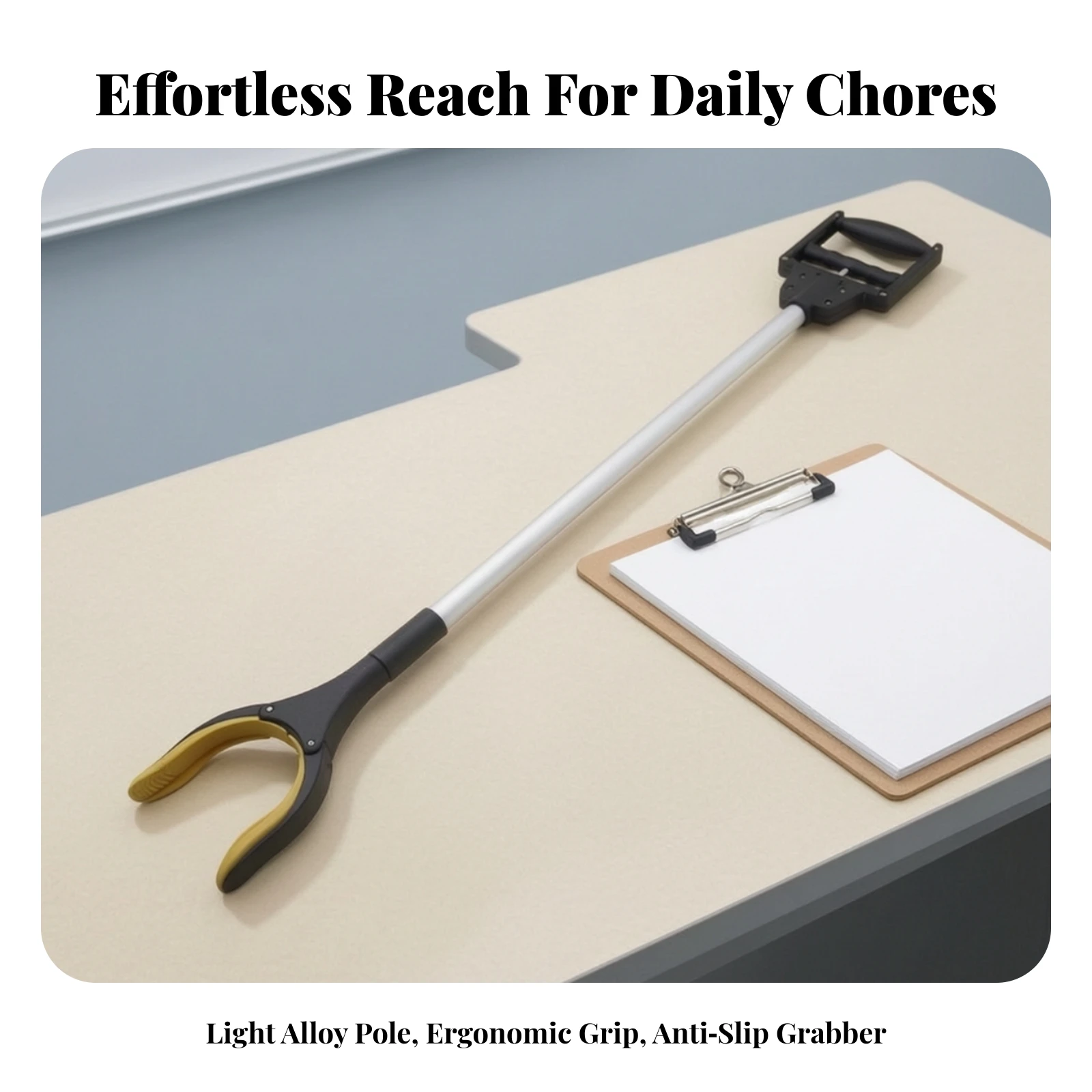 Reacher Grabber Sturdy Grabber Tool with Claw Pickup Tool with Trigger Handle Non-Slip Trash Picker Upper Wide Jaw for Elderly