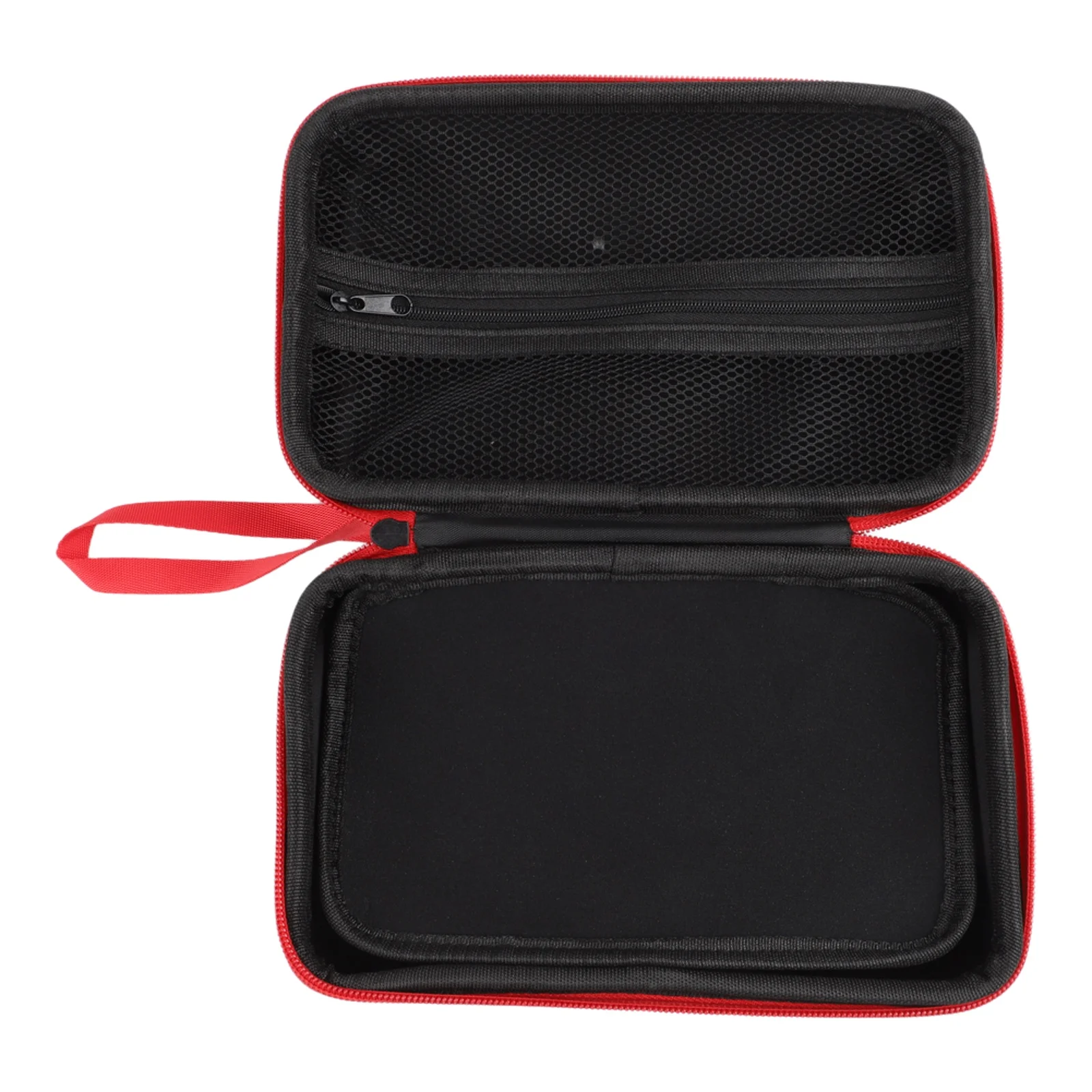 EVA Waterproof Storage Bag For Car Handheld OBD Scanner And Battery Tester Protective Case With Top Handle Red Zipper Black