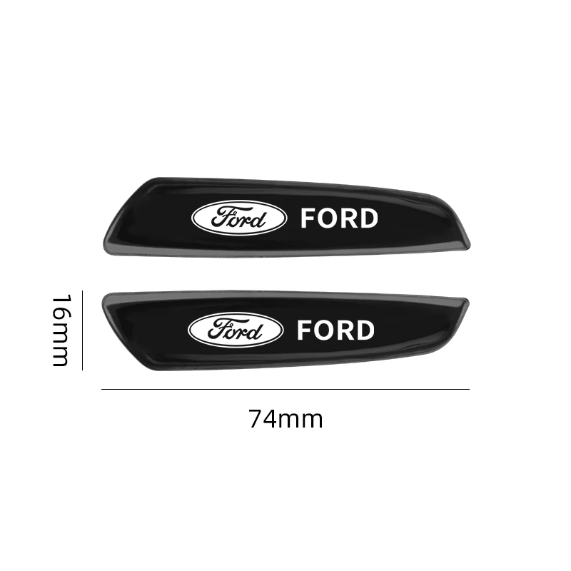 2Pcs Metal Car Stickers Car Body Side Doors sticker for Ford focus Fiesta EcoSport ESCORT ranger fusion mondeo