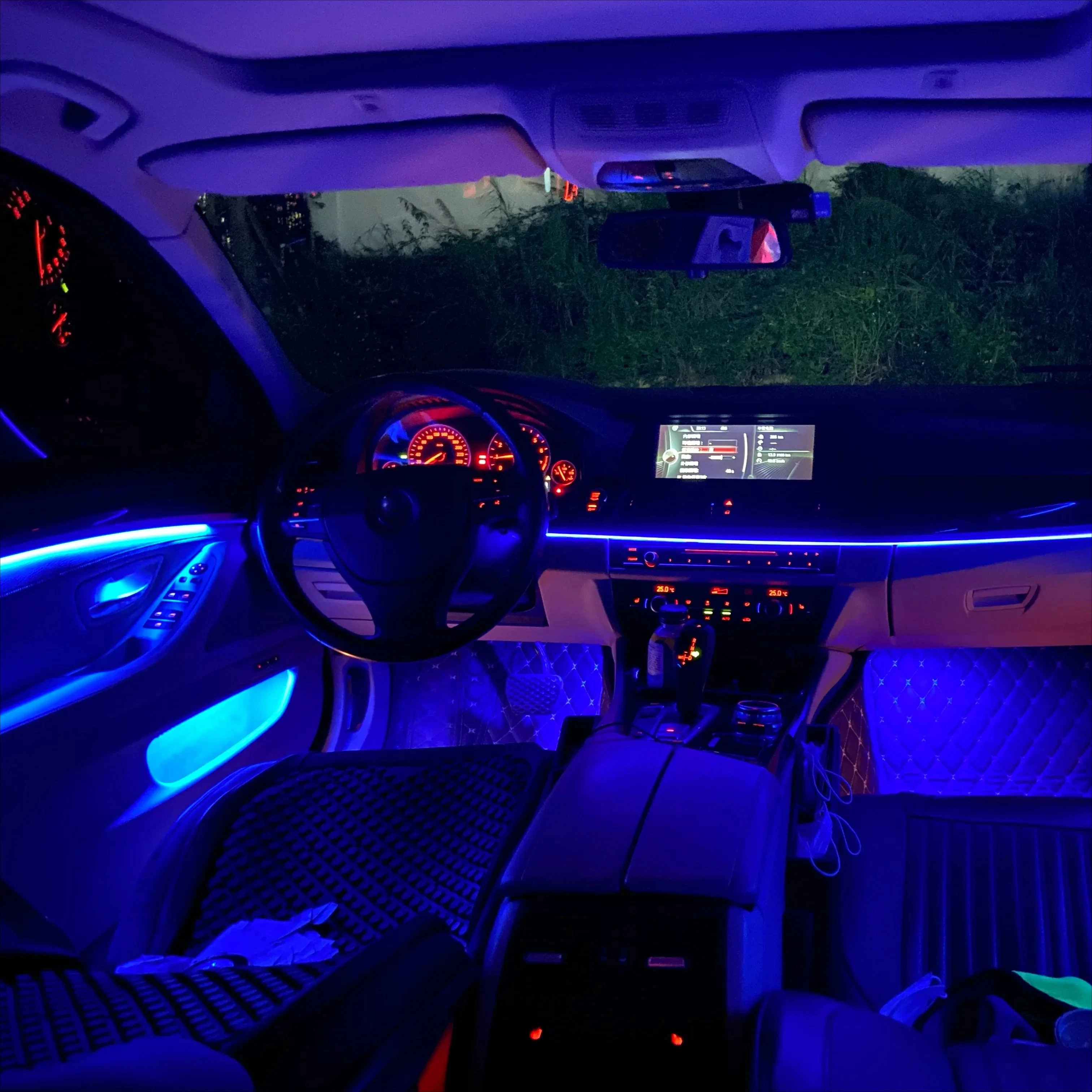 

F10 CIC NBT Изменение 9 цветов F11 F18 Комплект атмосферных ламп для внутренней двери автомобиля, окружающий свет для 5 серии F10 F11 2010-2017